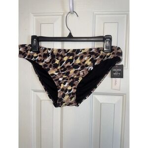 Salt &‎ Cove Leopard Print Swimsuit Bottoms Bikini Briefs Neutral Multi XL